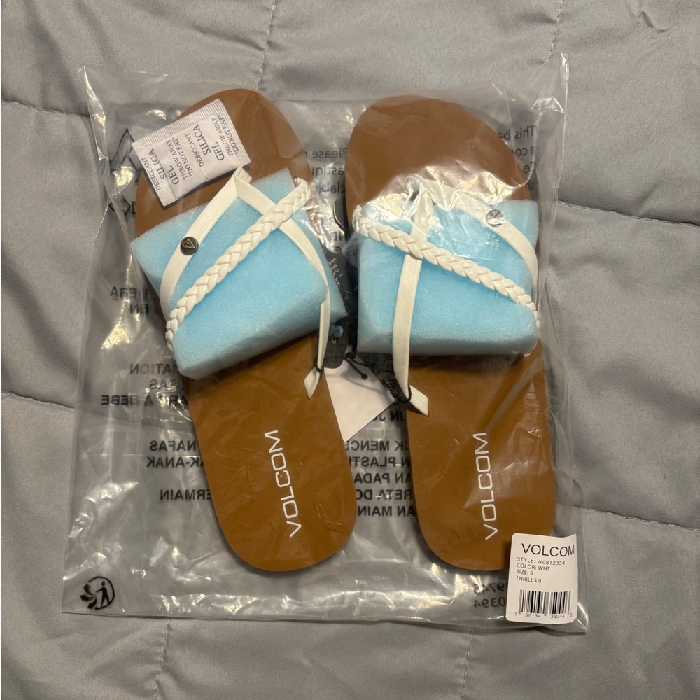 Volcom Blue and White Sandals